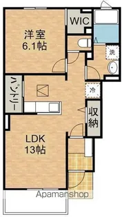 アンソレイエ【1階】の間取り